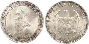 3 Mark / 3 Reichsmark Repubblica di Weimar (1918-1933) Argento 