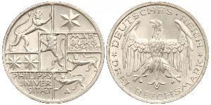 3 Mark / 3 Reichsmark Repubblica di Weimar (1918-1933) Argento 