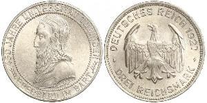 3 Mark / 3 Reichsmark Repubblica di Weimar (1918-1933) Argento 