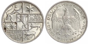 3 Mark / 3 Reichsmark Repubblica di Weimar (1918-1933) Argento 