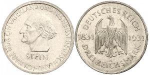 3 Mark / 3 Reichsmark Repubblica di Weimar (1918-1933) Argento 