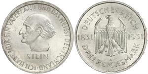 3 Mark / 3 Reichsmark Repubblica di Weimar (1918-1933) Argento 