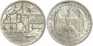 3 Mark / 3 Reichsmark Repubblica di Weimar (1918-1933) Argento 