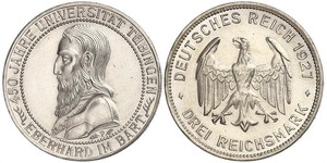 3 Mark / 3 Reichsmark Repubblica di Weimar (1918-1933) Argento 