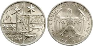 3 Mark / 3 Reichsmark Repubblica di Weimar (1918-1933) Argento 