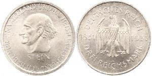 3 Mark / 3 Reichsmark República de Weimar (1918-1933) Plata 