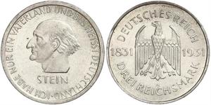 3 Mark / 3 Reichsmark República de Weimar (1918-1933) Plata 