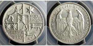 3 Mark / 3 Reichsmark República de Weimar (1918-1933) Plata 