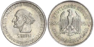 3 Mark / 3 Reichsmark República de Weimar (1918-1933) Plata 