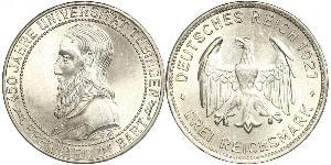 3 Mark / 3 Reichsmark República de Weimar (1918-1933) Plata 