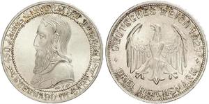 3 Mark / 3 Reichsmark República de Weimar (1918-1933) Plata 