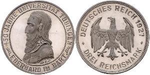 3 Mark / 3 Reichsmark Weimarer Republik (1918-1933) Silber 