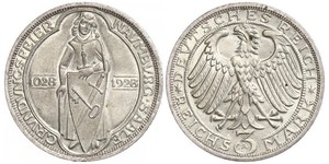 3 Mark / 3 Reichsmark Weimarer Republik (1918-1933) Silber 