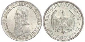 3 Mark / 3 Reichsmark Weimarer Republik (1918-1933) Silber 