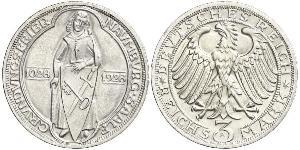 3 Mark / 3 Reichsmark Weimar Republic (1918-1933) Silver 