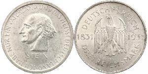 3 Mark / 3 Reichsmark Weimar Republic (1918-1933) Silver 