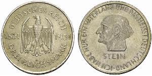 3 Mark / 3 Reichsmark Weimar Republic (1918-1933) Silver 