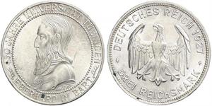 3 Mark / 3 Reichsmark Weimar Republic (1918-1933) Silver 