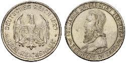 3 Mark / 3 Reichsmark 魏瑪共和國 (1919 - 1933) 銀 