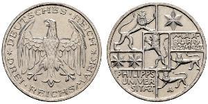 3 Mark / 3 Reichsmark 魏瑪共和國 (1919 - 1933) 銀 