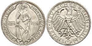 3 Mark / 3 Reichsmark 魏瑪共和國 (1919 - 1933) 銀 