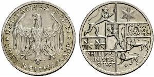 3 Mark / 3 Reichsmark 魏瑪共和國 (1919 - 1933) 銀 