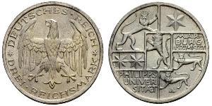 3 Mark / 3 Reichsmark 魏瑪共和國 (1919 - 1933) 銀 