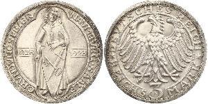3 Mark / 3 Reichsmark 魏瑪共和國 (1919 - 1933) 銀 