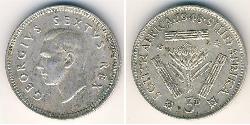 3 Penny Afrique du Sud Argent 