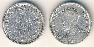 3 Penny Southern Rhodesia (1923-1980) Argent 