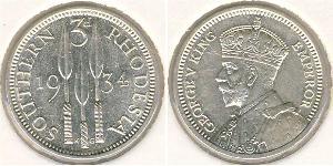 3 Penny Southern Rhodesia (1923-1980) Argent 