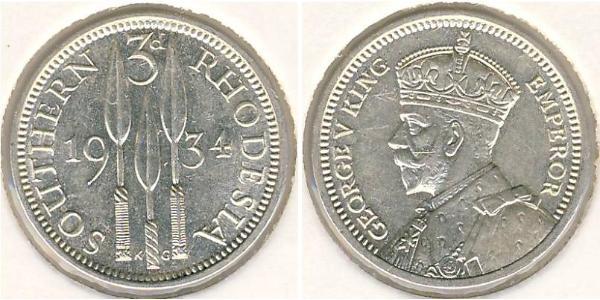 3 Penny Southern Rhodesia (1923-1980) Argent 