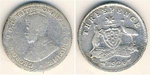 3 Penny Ôstralie (1788 - 1939) Argent George V (1865-1936)