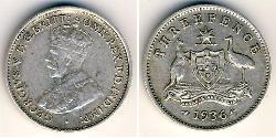 3 Penny Nuova Zelanda Argento 