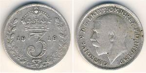 3 Penny Regno Unito  Argento 