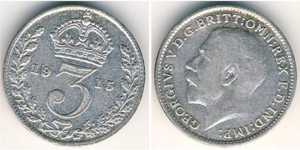 3 Penny Regno Unito  Argento 