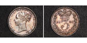 3 Penny Regno Unito di Gran Bretagna e Irlanda (1801-1922) Argento Vittoria (1819 - 1901)