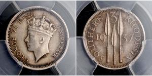 3 Penny Southern Rhodesia (1923-1980) Argento Giorgio VI (1895-1952)