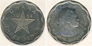 3 Penny Ghana Copper/Nickel 