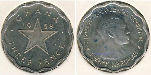 3 Penny Ghana Copper/Nickel 