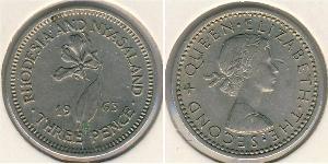 3 Penny Southern Rhodesia (1923-1980) Copper/Nickel Elizabeth II (1926-2022)