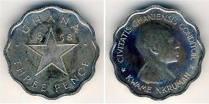 3 Penny Ghana Cuivre/Nickel 