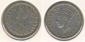 3 Penny Southern Rhodesia (1923-1980) Cuivre/Nickel George VI (1895-1952)