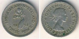 3 Penny Southern Rhodesia (1923-1980) Cuivre/Nickel Elizabeth II (1926-2022)