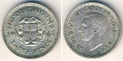 3 Penny Reino Unido Plata 