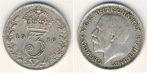 3 Penny Reino Unido Plata 