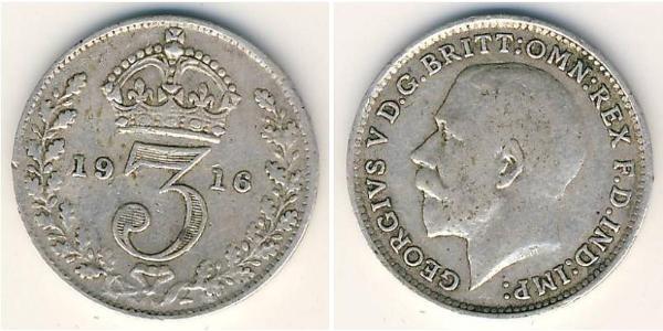 3 Penny Reino Unido Plata 