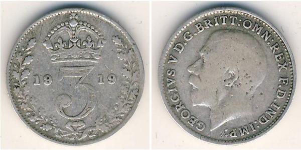 3 Penny Reino Unido Plata 
