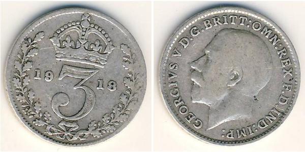 3 Penny Reino Unido Plata 