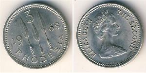 3 Penny Southern Rhodesia (1923-1980) Rame/Nichel 